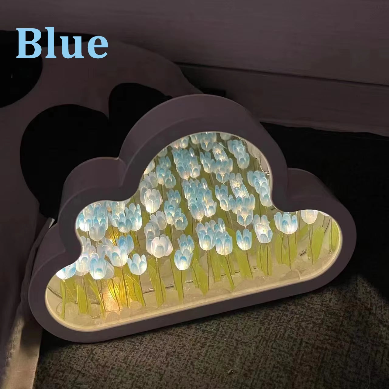 Tulip Cloud Sea of Flowers Night Light - Creative Atmosphere Lamp for Desktop Decoration and Qixi Festival Gift