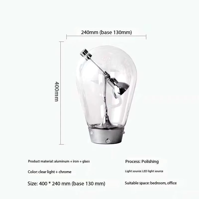 Nordic Designer LODES Glass Living Room LED Lamp Blow Modern Creative Magnet Adjustment Bedroom Study Table Light